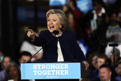 La candidata demócrata, Hillary Clinton