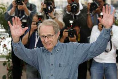 Ken Loach, ayer en Cannes.