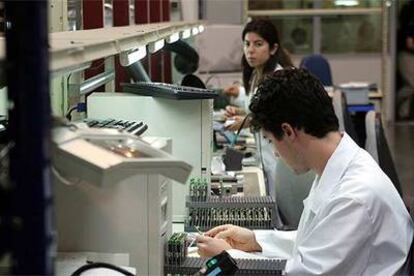 Empleados de una empresa del Parque Tecnológico de Málaga.