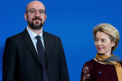 Charles Michel, presidente del Consejo Europeo, y Ursula von der Leyen, presidenta de la Comisión, el pasado 1 de diciembre en Bruselas. 