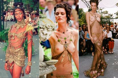 Sensualidad en la Costura (otoño invierno 1997)

	Su queridísima Naomi Campbell y Shalom Harlow protagonizaron uno de los desfiles más provocadores (y ligeros) del diseñador para Dior.