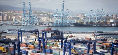 Terminal de contenedores del Puerto de Algeciras.