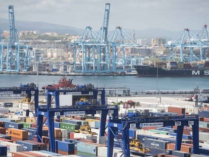 Terminal de contenedores del Puerto de Algeciras.