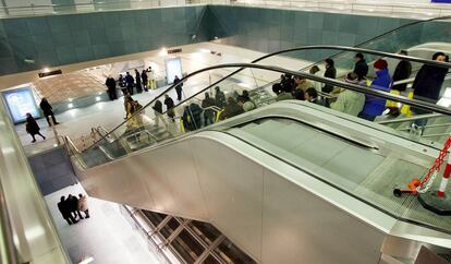 Acceso al metro de Turín.