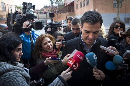 Pedro Sánchez, ahir, a l'Institut Ramiro de Maeztu de Madrid.