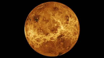 Esta imagen es un compuesto de datos de la nave espacial Magellan de la NASA y el Pioneer Venus Orbiter. NASA / JPL-Caltech
