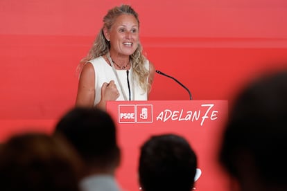 La portavoz del PSOE, Montse Mínguez, este lunes en Madrid.