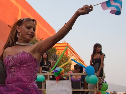 Marcha del orgullo gay en Querétaro, en el 2011.