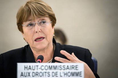 Michelle Bachelet, alta comisionada para los Derechos Humanos de la ONU.