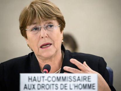 Michelle Bachelet, alta comisionada para los Derechos Humanos de la ONU.