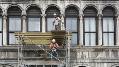 Restauraci&oacute;n de la plaza San Marco por parte del grupo de seguros Generali.