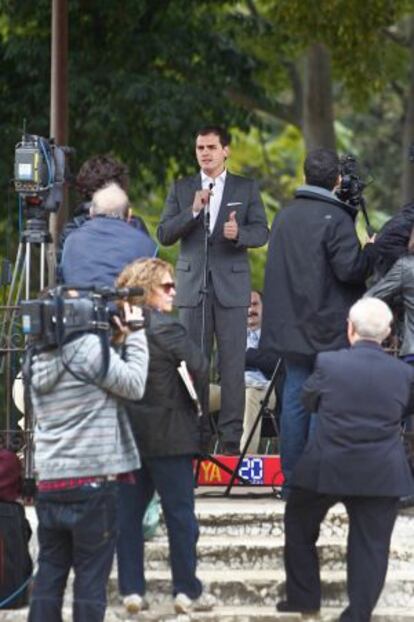 Albert Rivera, durante un acto de campaña.