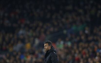 Luis Enrique, durante el partido