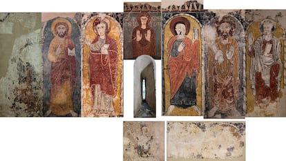 Propuesta de restitución de los fragmentos que estaban en el ábside de la iglesia de San Lorenzo de Isabarre (Lleida).