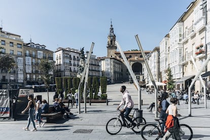 La plaza de la Virgen Blanca o plaza Vieja, en Vitoria-Gasteiz.