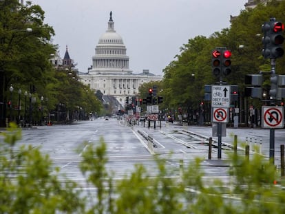 Vista del Capitolio de Estados Unidos, en Washington, este lunes.