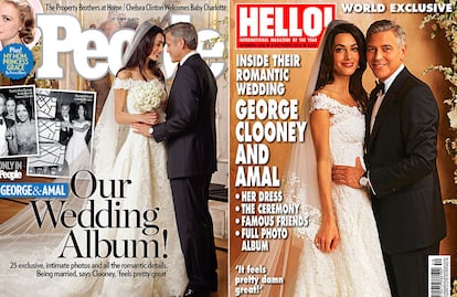 A George Clooney y Amal Alamuddin la boda les salió por unos diez millones de euros. Solo los varios vestidos que lució la abogada debieron suponer un buen pellizco. El diseño principal, blanco y firmado por Oscar de la Renta, alcanzó los 380.000 dólares.