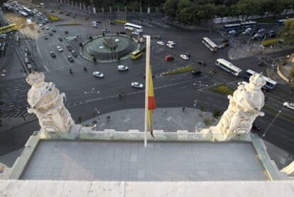 Terraza del restaurante-mirador que abrirá antes de final de año en la sexta planta del palacio de Cibeles.