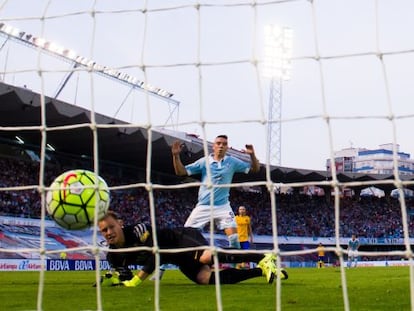 Aspas bate a Ter Stegen el pasado miércoles.