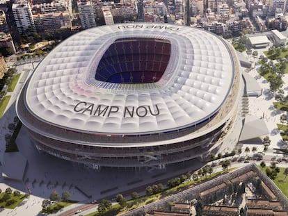 Imagen virtual del futuro Camp Nou