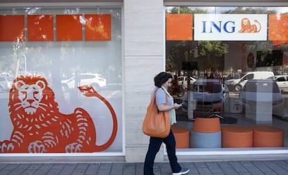 Fachada de una sucursal de ING. 