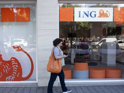 Fachada de una sucursal de ING. 