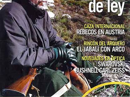 Reproducción de la revista especializada<i> Jara y Sedal, </i>con el ministro de Justicia, Mariano Fernández Bermejo, en su portada.