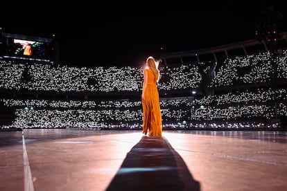 Taylor Swift, durante un concierto de su gira 'The Eras Tour' en Buenos Aires.