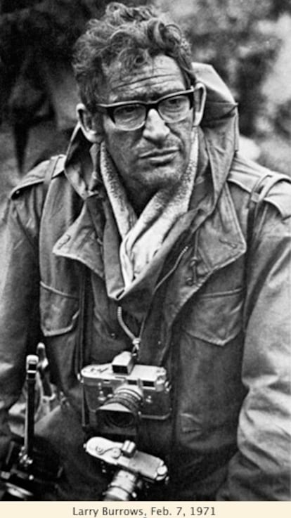 El último retrato de Larry Burrows fue tomado por Roger Mattingly en Febrero de 1971, tres días antes de su muerte. Se incluye en la exposición.