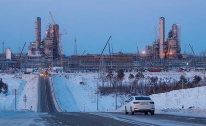 Planta procesadora de gas en Amur, parte del proyecto de Gazprom 'Power of Siberia'.