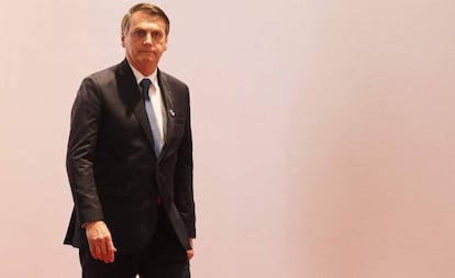 Jair Bolsonaro em Osaka, no Japão.