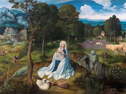 'Descanso en la huida a Egipto', de Joachim Patinir (1518-1520; óleo sobre tabla), de la colección del Museo del Prado.