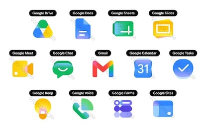 Nuevos iconos apps de Google