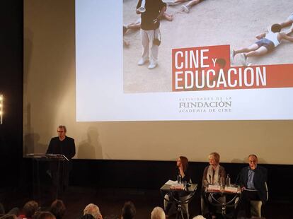 Presentación en Madrid de 'Cine y Educación' en la Academia de Cine,