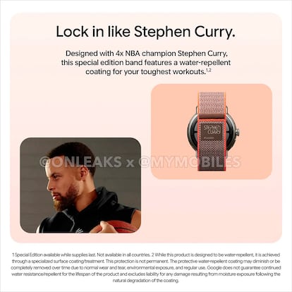 Pixel Watch 5 edición Stephen Curry