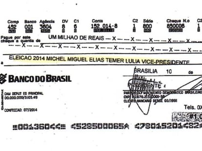 Empreiteiro diz, agora, que cheque de um milhão a Temer não é propina