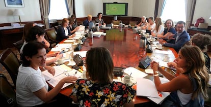 A meeting on the gender violence pact.