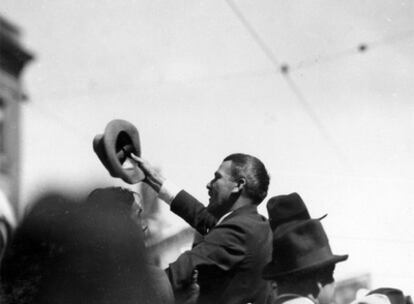 Plutarco Elías Calles durante la campaña presidencial de 1924.