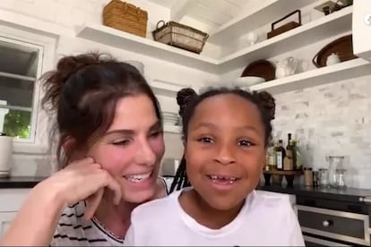 Sandra Bullock y su hija Laila.