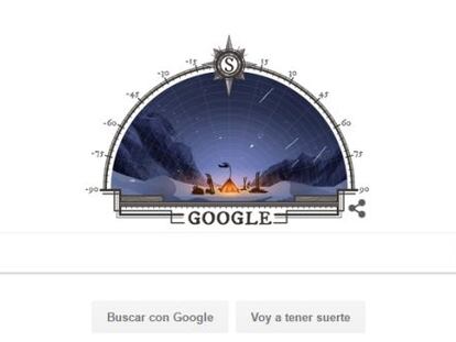 Google homenajea a la primera expedición que llegó al Polo Sur