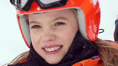 Sofía de Borbón, en una jornada de esquí en Astún en febrero de 2017.