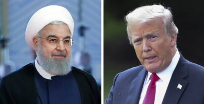 El presidente iran&iacute;, Has&aacute;n Rohan&iacute; y el de Estados Unidos, Donald J. Trump.