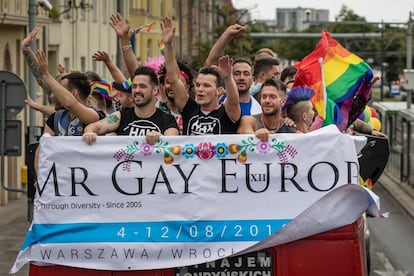 Manifestación por los derechos LGTBI en Polonia.