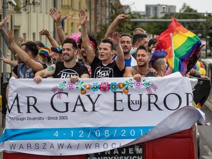 Manifestación por los derechos LGTBI en Polonia.