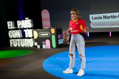 Lucía Martín-Portugués, tiradora de esgrima que compitió en París 2024.