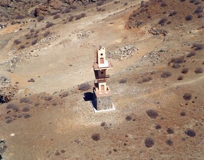 Vista aérea del faro de Punta del Castillete, en Mogán (Gran Canaria).