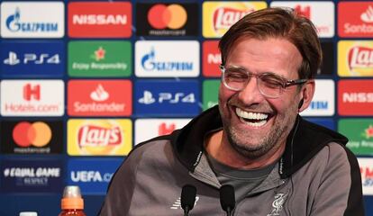 Jürgen Klopp, treinador do Liverpool, durante coletiva antes da partida.