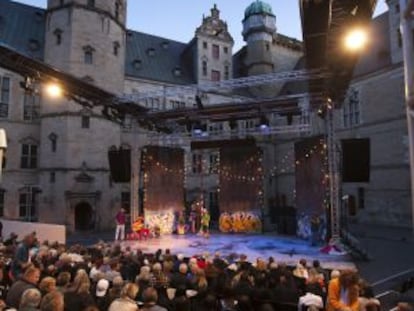 Festival Shakespeare de teatro en el castillo de Kronborg, cerca de Copenhague.