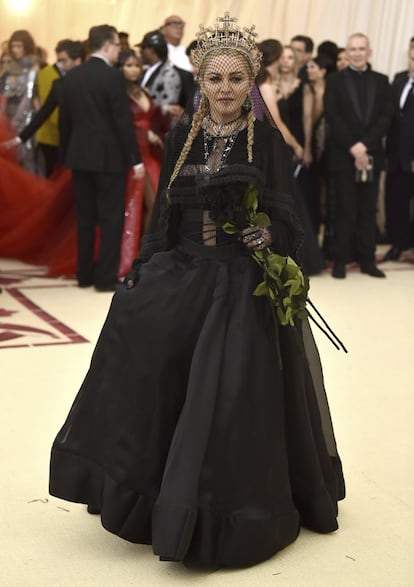 La cantante Madonna, que este viernes 16 de agosto cumple 61 años, en una imagen de la gala del Met, el pasado año.