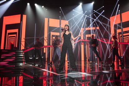 Aitana, durante la gala final de OT.